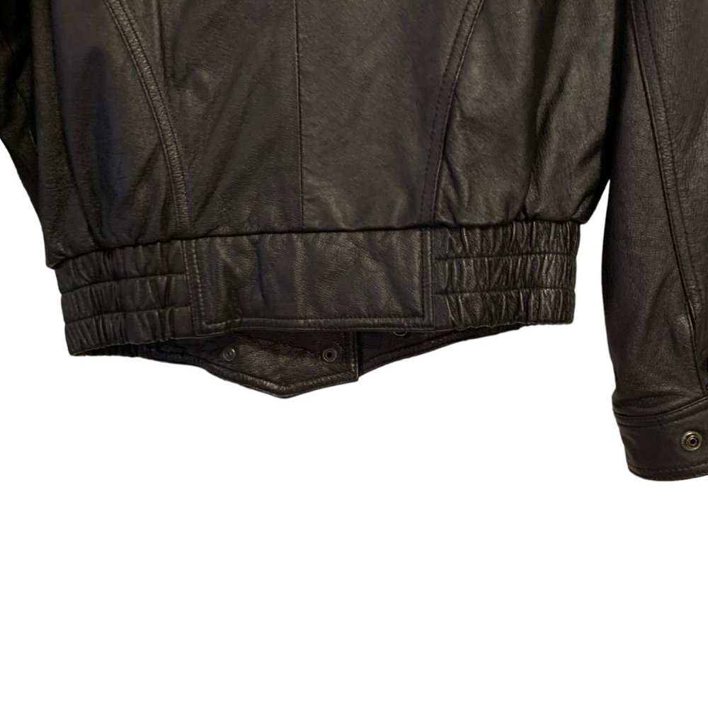 Wilsons Leather Ladies Biker's Jacket Black XS Paisley Details - Picture 12 of 16
